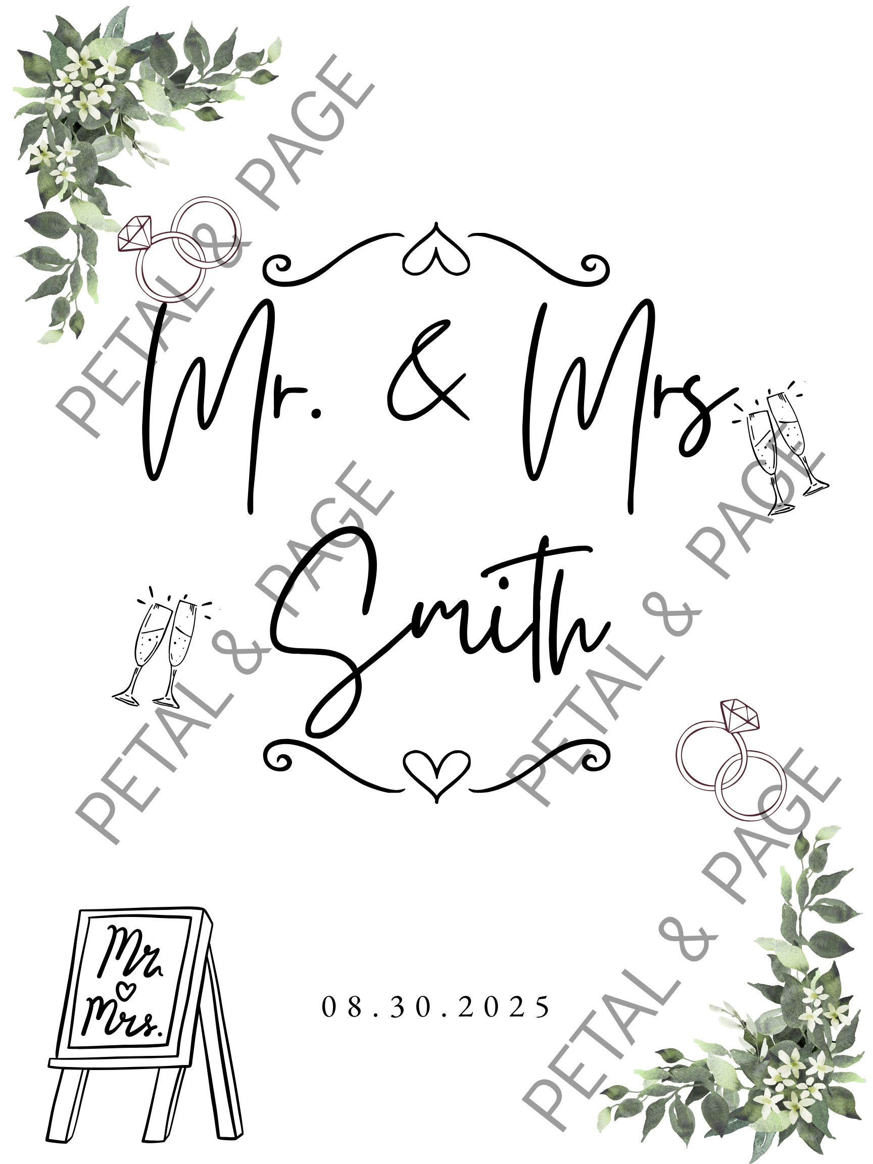 Custom Mr. & Mrs. Wedding Template