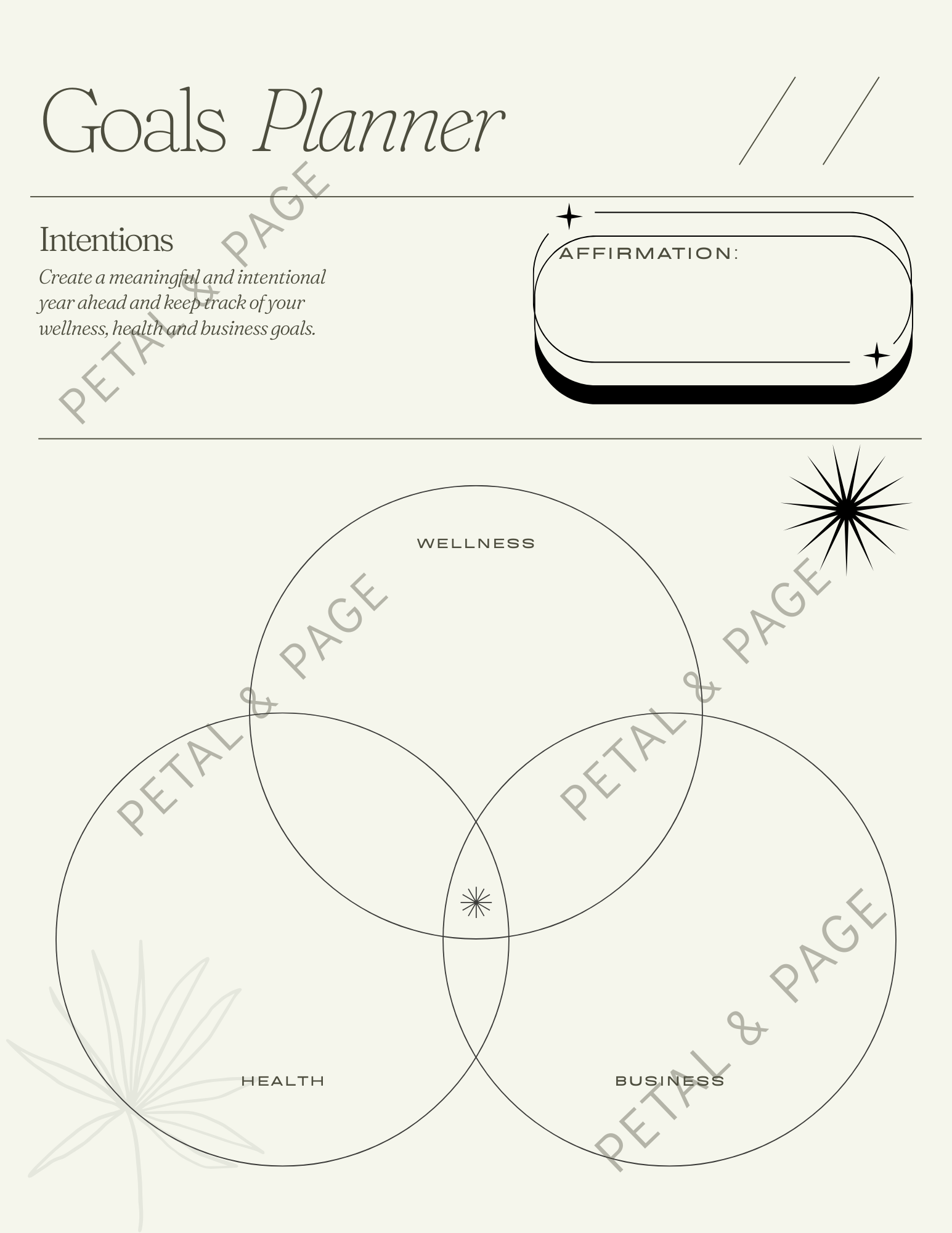 Sky's the Limit - Digital Goals Planner- Notes from Momma Collection