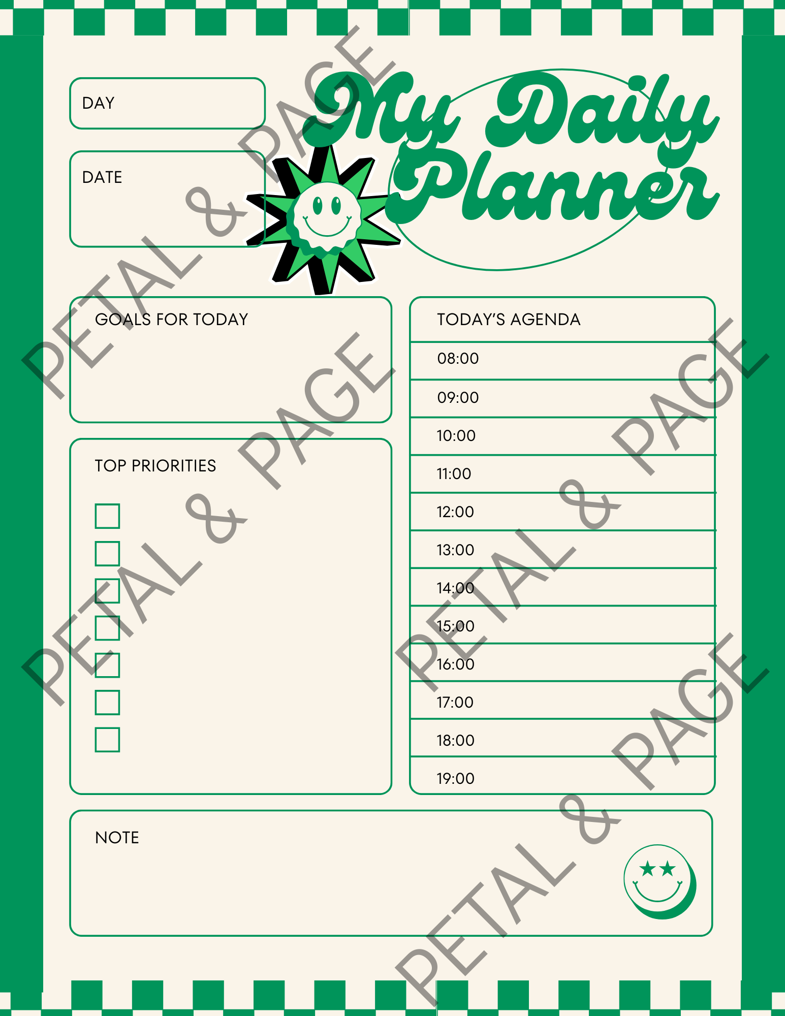 Mint to Plan – Daily Organizer in Fresh Green