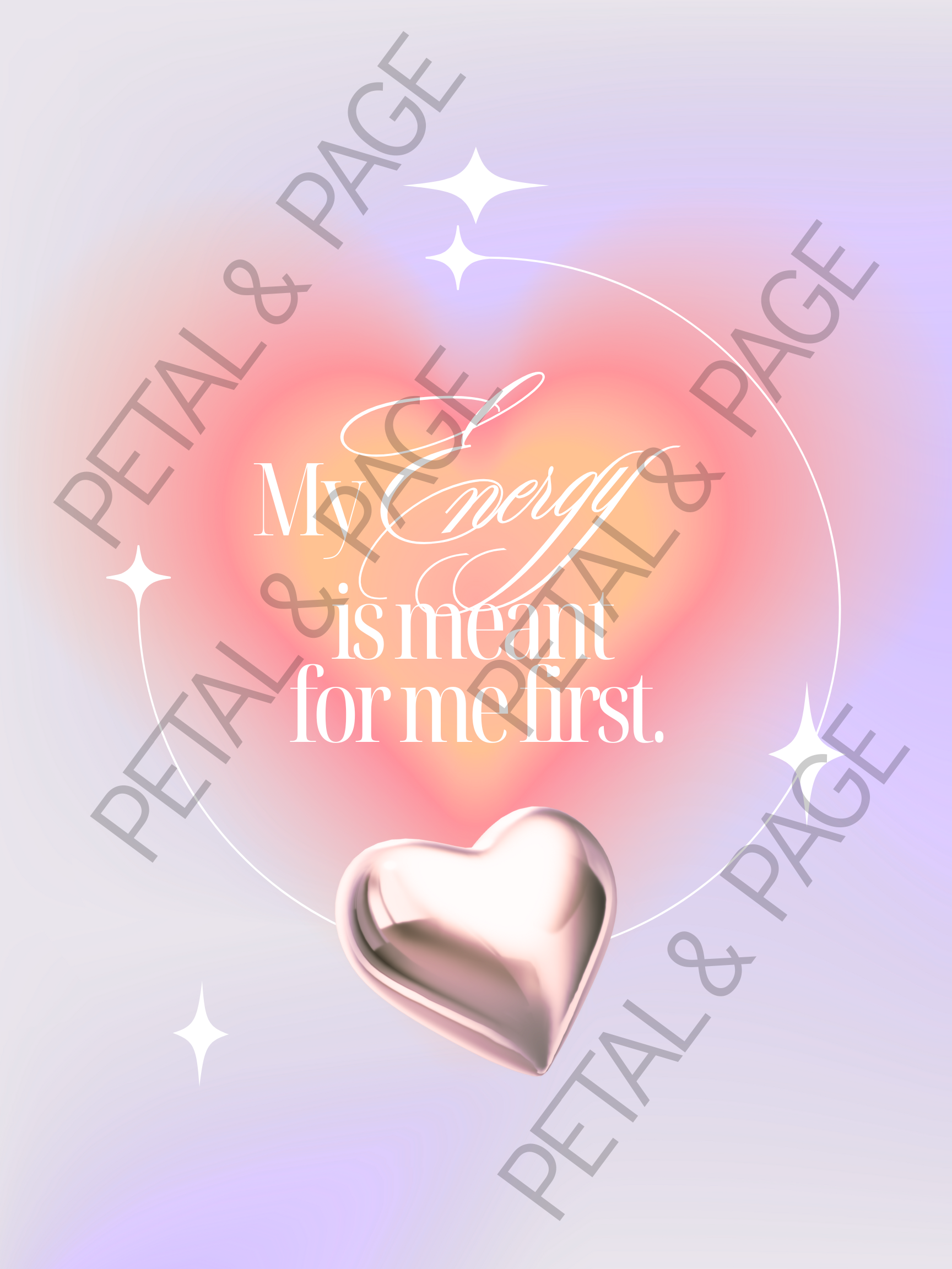 My Energy, My Priority – Printable Affirmation Wall Art