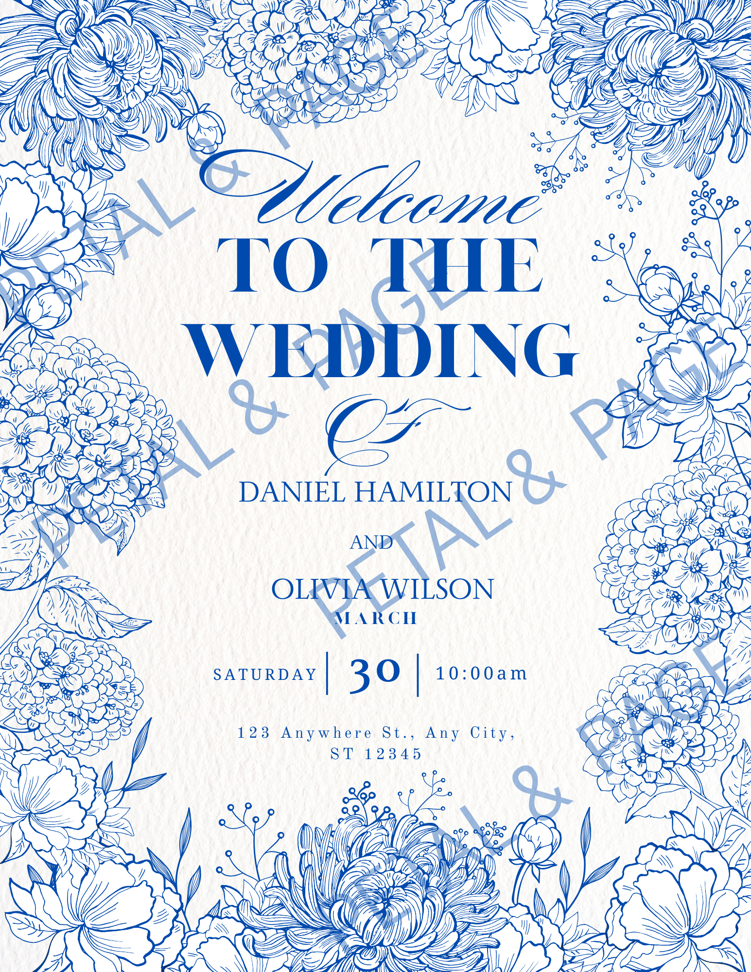 Custom Welcome Wedding Template