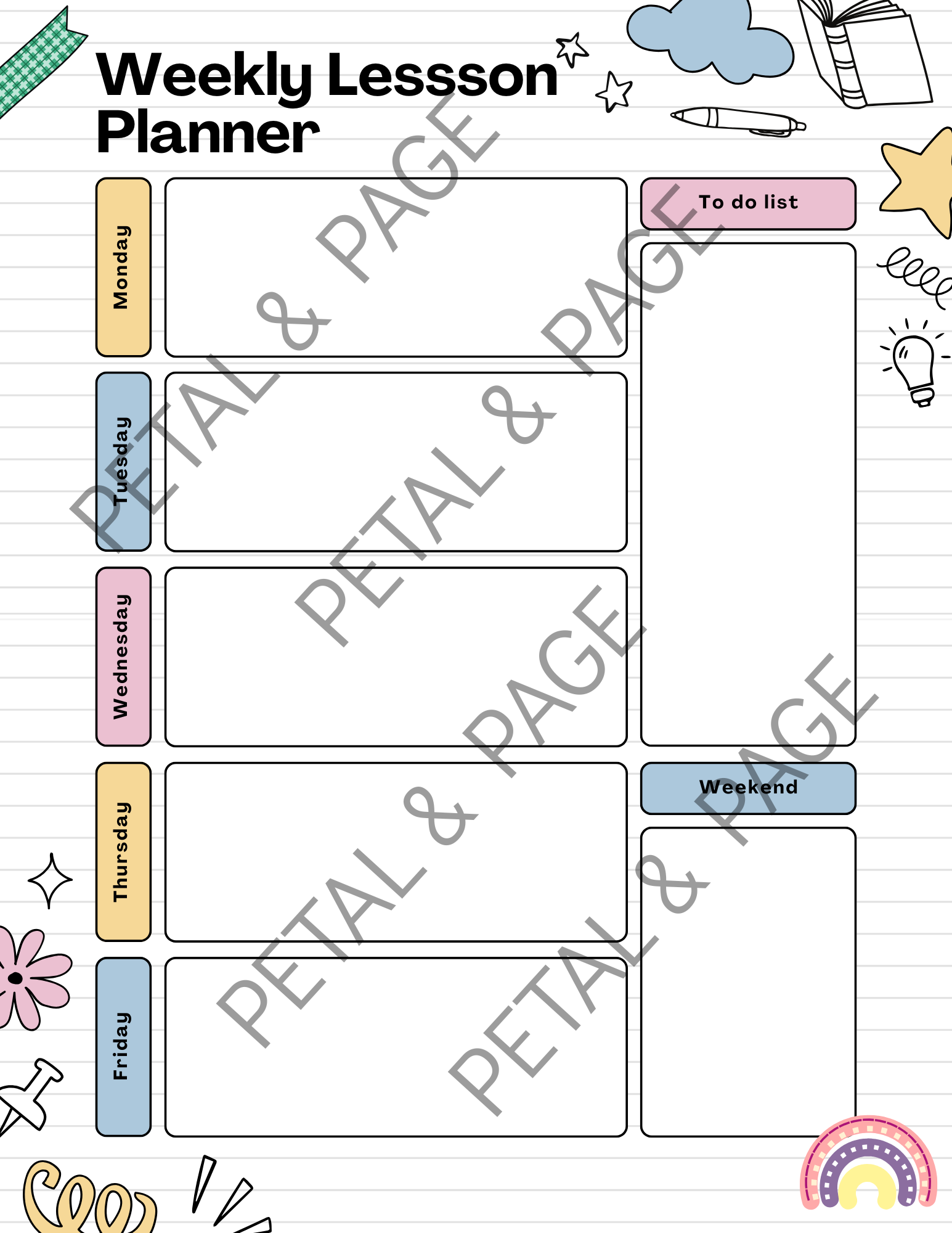 Teach & Slay –Weekly Lesson Planner- Careers Collection