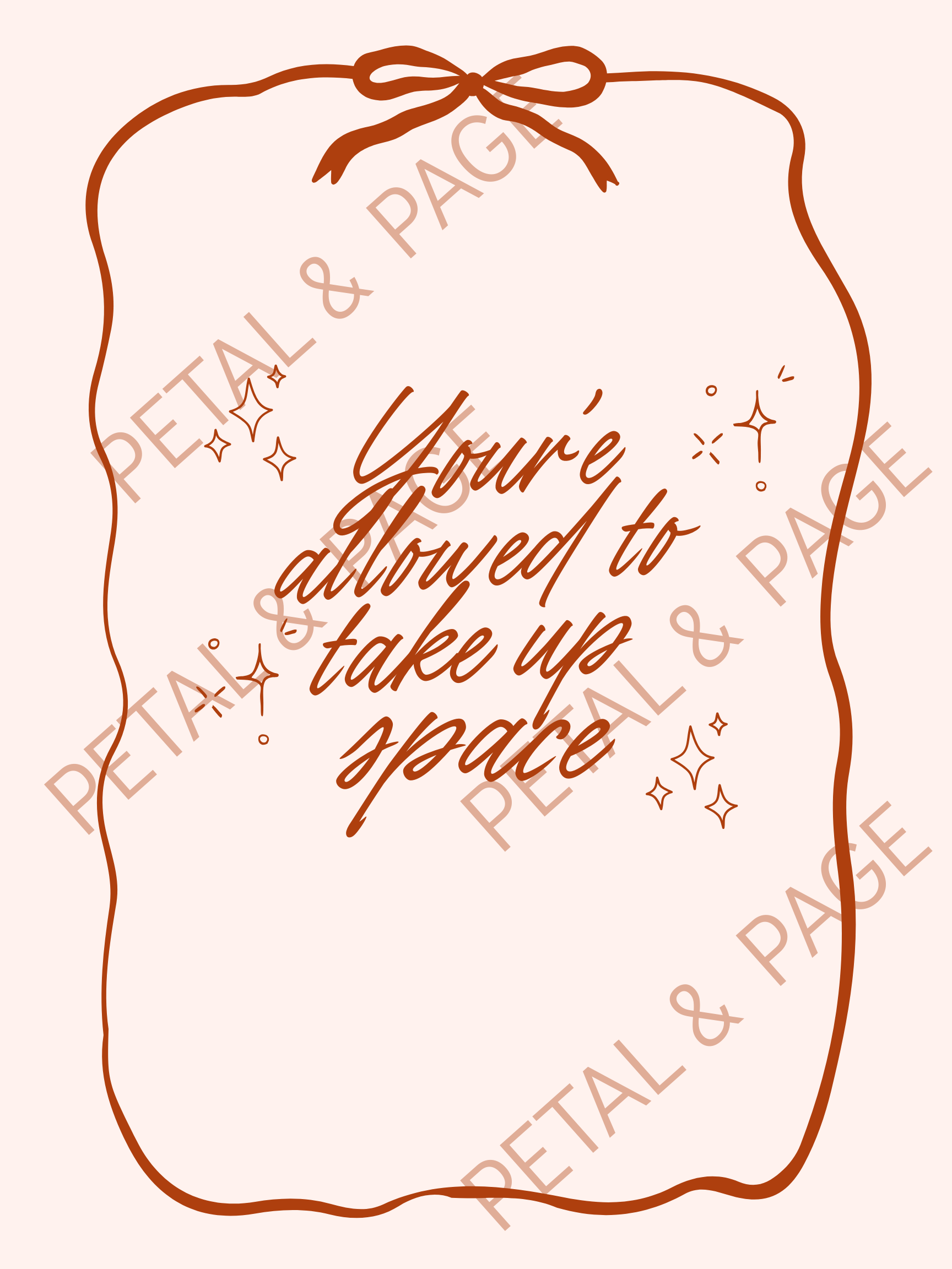 Take the Space, Babe- Petals on the Wall